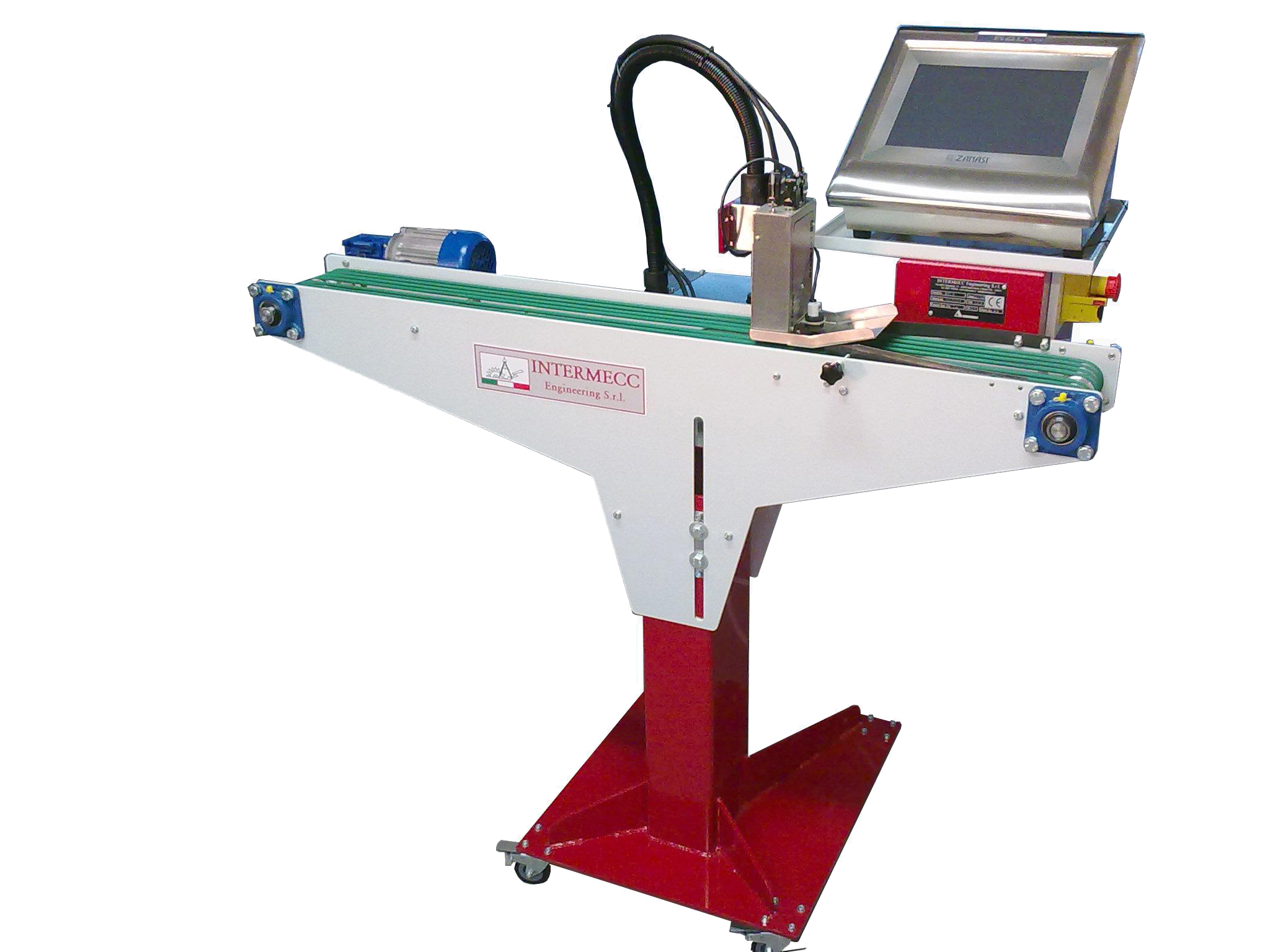 CONVEYOR WITH INK JET PRINTER